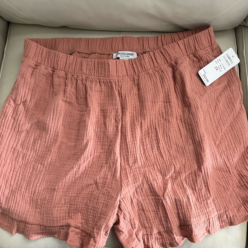 Sabrina Lauren, Stretch Waist Shorts, Ladies Size 2X Perfect Beach Wear,